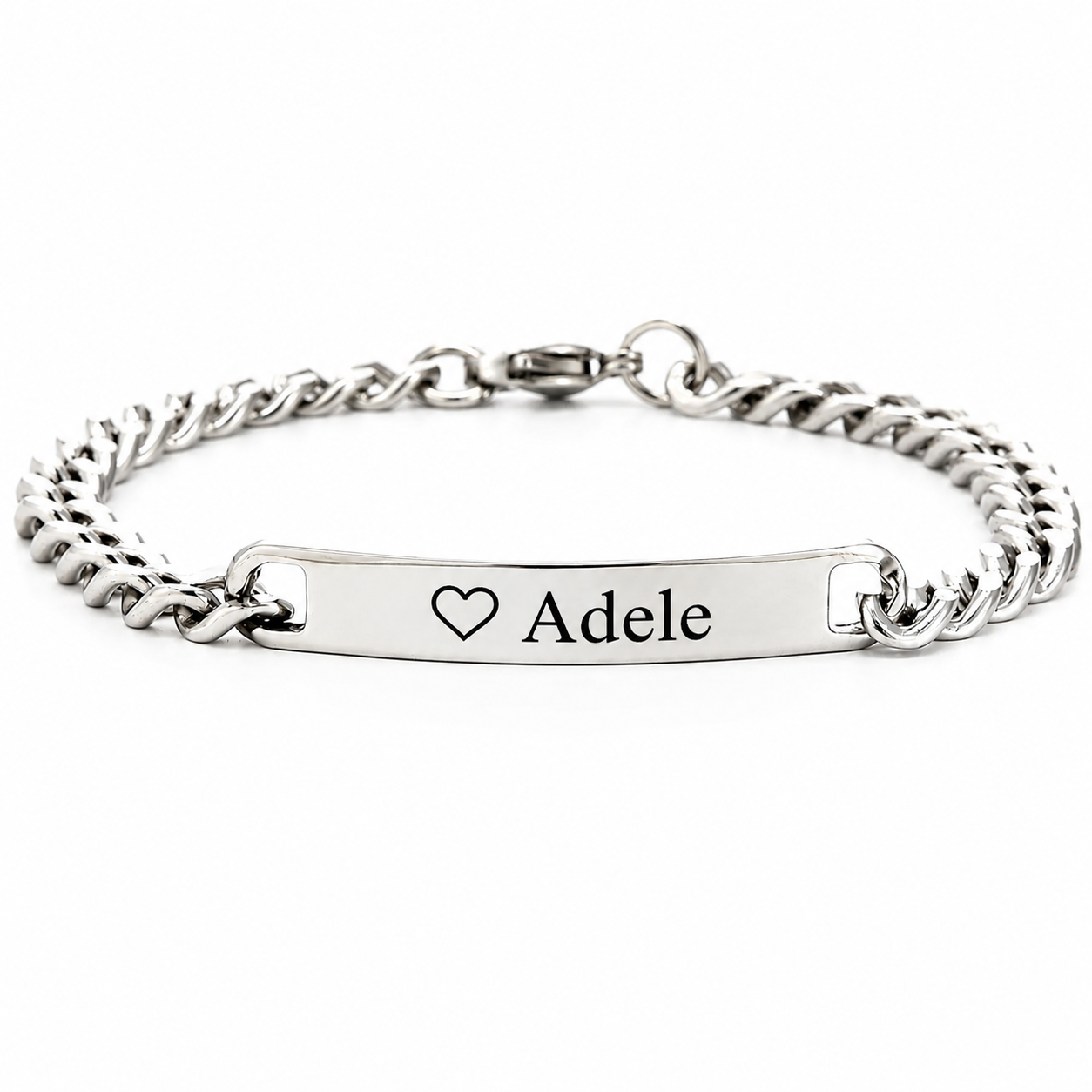 From Dad To Daughter — Personalized Name Stainless Steel Bracelet Gift Set