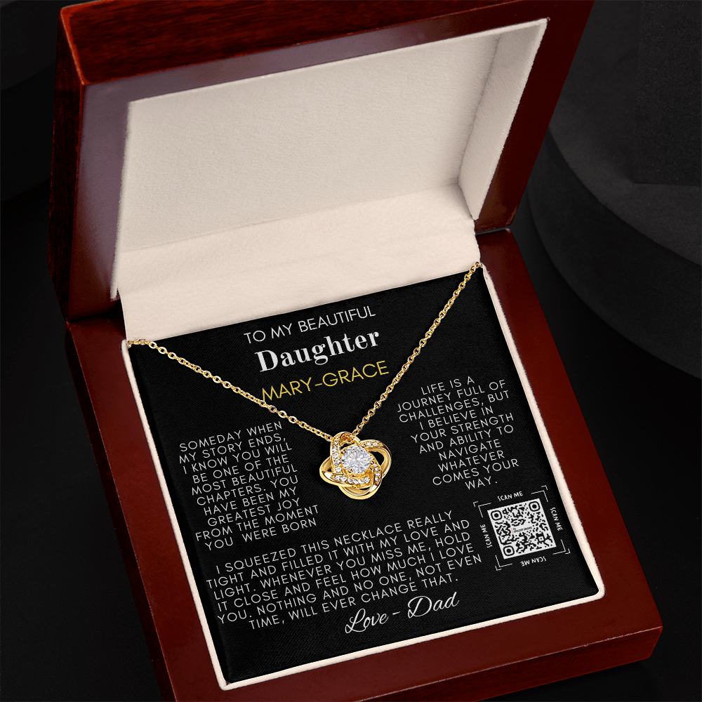 My Beautiful Daughter Love Knot Necklace - TMD-SDD1.2 🚚FREE SHIPPING🚚