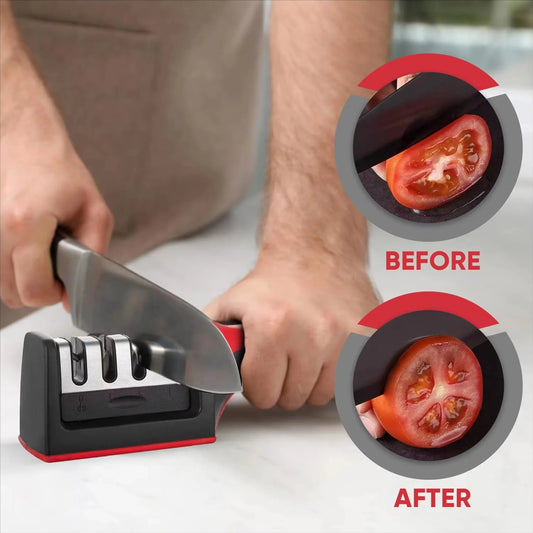 3-in-1 Knife Sharpener — Razor Sharp in Seconds