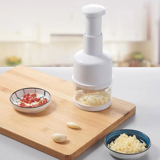 Hand Press Garlic & Vegetable Chopper — Mince, Chop & Grind in Seconds