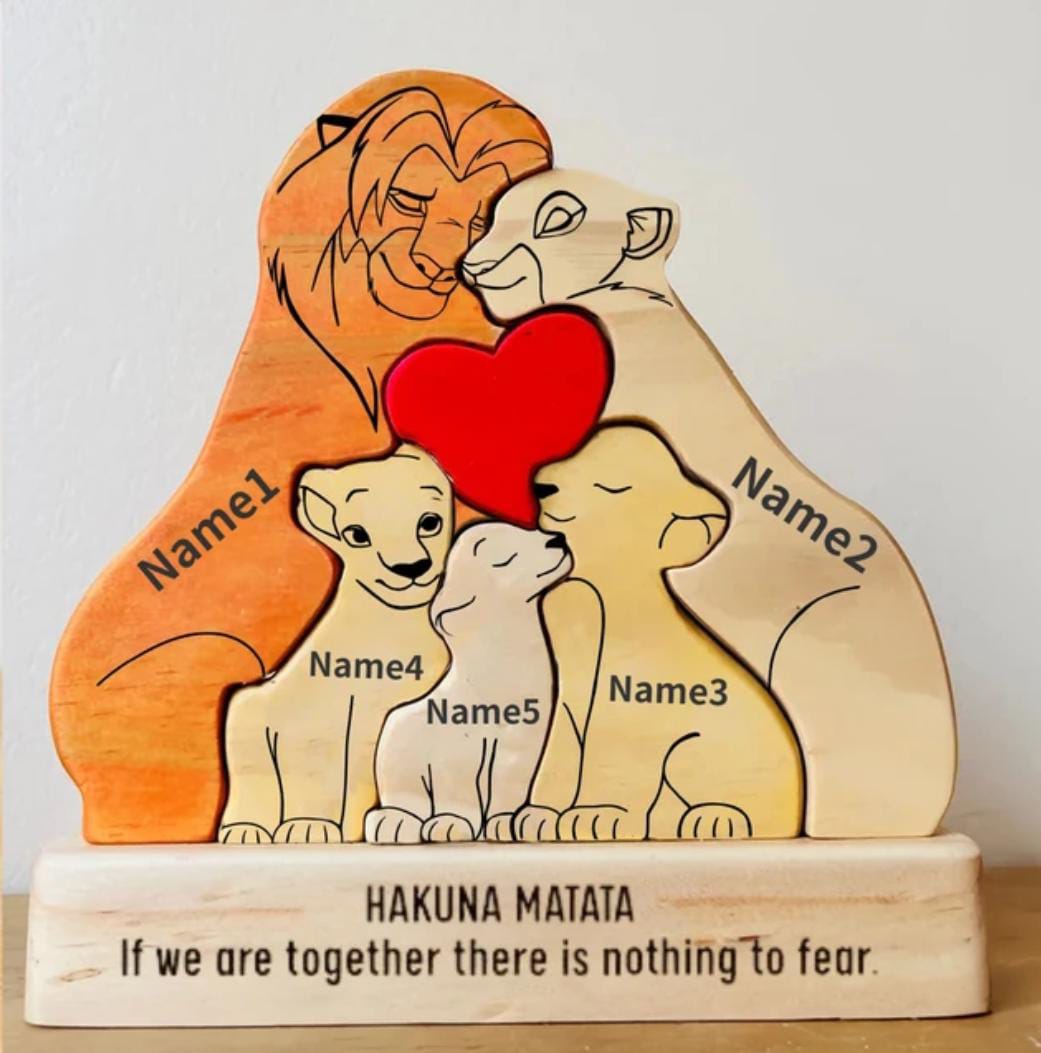 🔥20%OFF🔥 Personalized Lion Family Puzzle