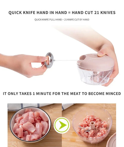 Multifunctional Hand-Pull Food Chopper