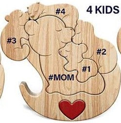 💥R190 OFF💥 Personalized Single Parent Bear Carving