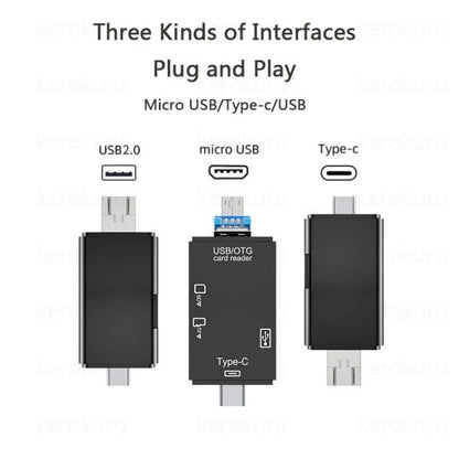 6 in 1 Card Reader for Android Mobile Phone and MacBook/Laptop