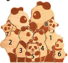 Personalized Panda Family Puzzle