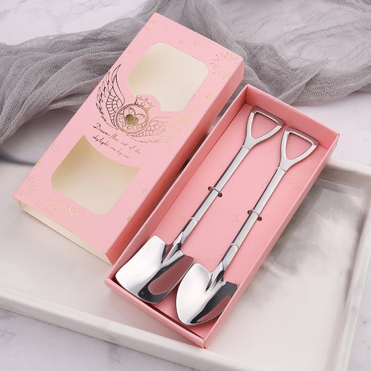 Normal Size Stainless Steel Shovel Dessert Spoon Sets