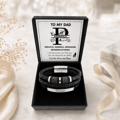 From Daughter To Dad - Clan Names Bracelet