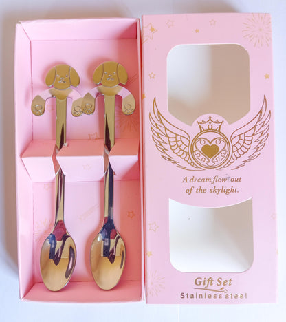 💥 20%OFF 💥2pcs Normal Size Dog shaped Teaspoons Gift Set