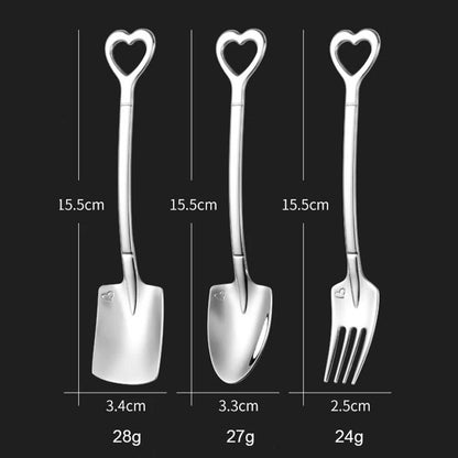 Normal Size Stainless Steel Shovel Dessert Spoon Sets