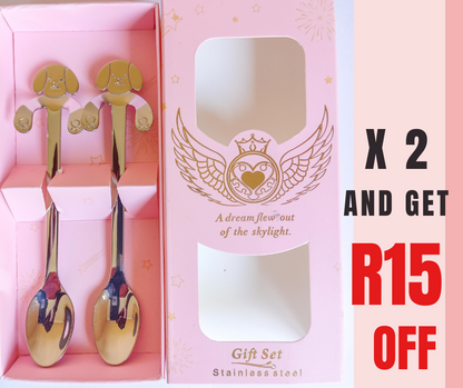 💥 20%OFF 💥2pcs Normal Size Dog shaped Teaspoons Gift Set