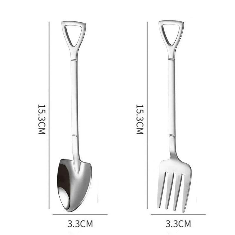 Normal Size Stainless Steel Shovel Dessert Spoon Sets