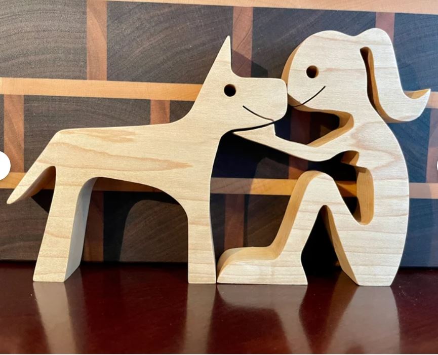 🔥35% OFF🔥 Personalized Wooden Human & Dog Carving Gift Set.