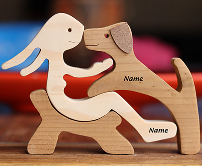 🔥35% OFF🔥 Personalized Wooden Human & Dog Carving Gift Set.