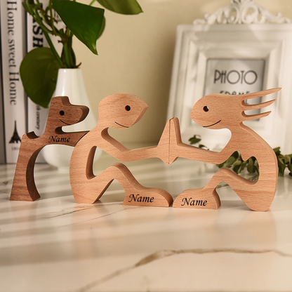 🔥35% OFF🔥 Personalized Wooden Human & Dog Carving Gift Set.