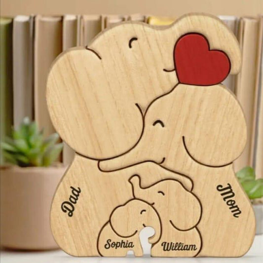 Elephants Family Puzzle Type 2