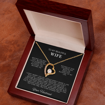 To My Wife Forever Love Necklace