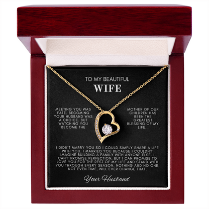 To My Wife Forever Love Necklace