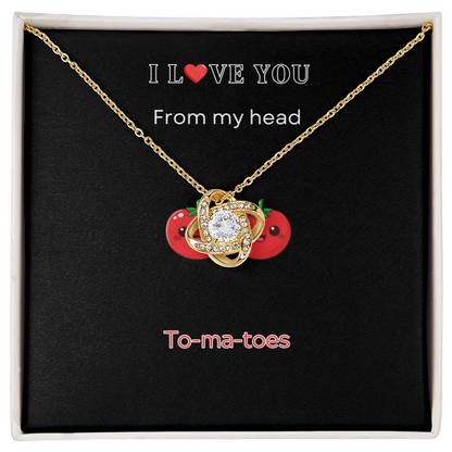 I Love you - Love Knot Necklace