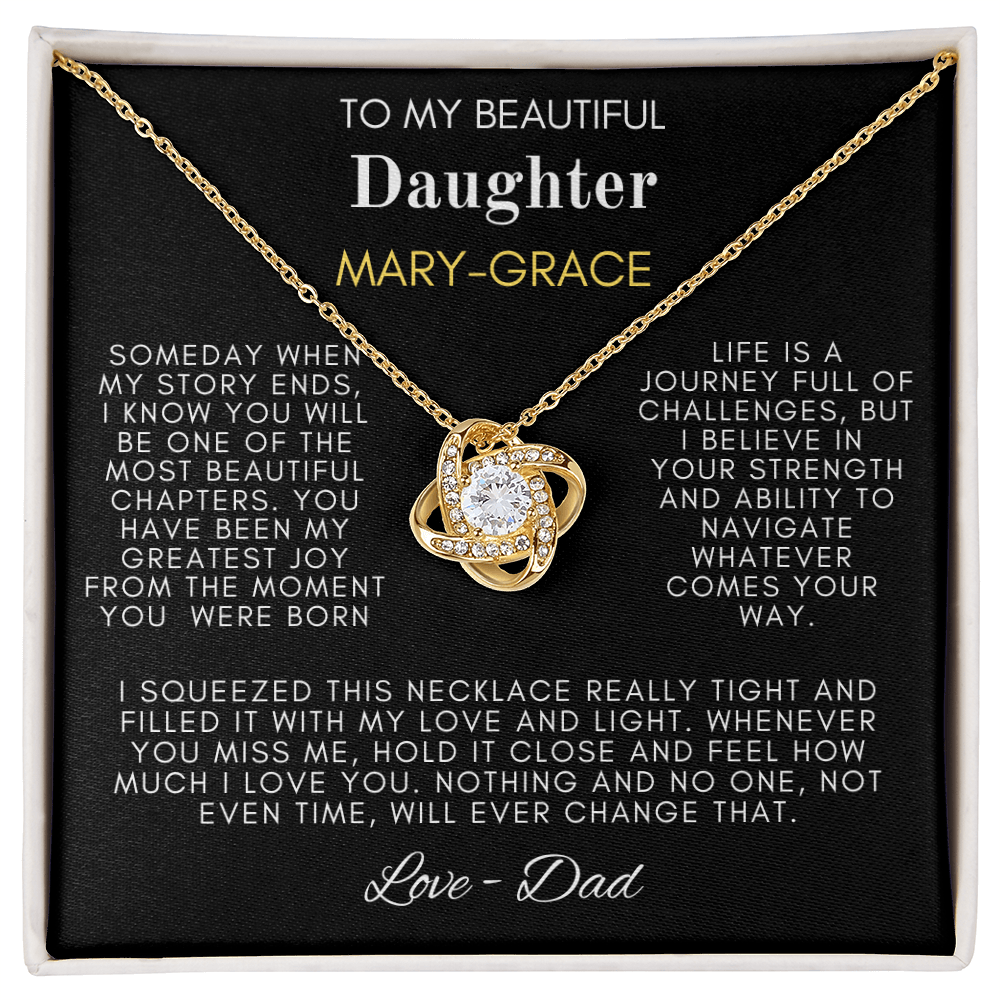 My Beautiful Daughter Love Knot Necklace - TMD-SDD1.2