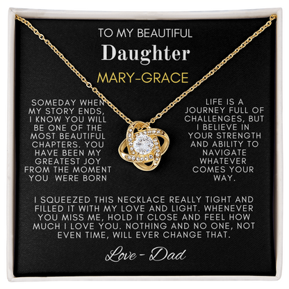 My Beautiful Daughter Love Knot Necklace - TMD-SDD1.2