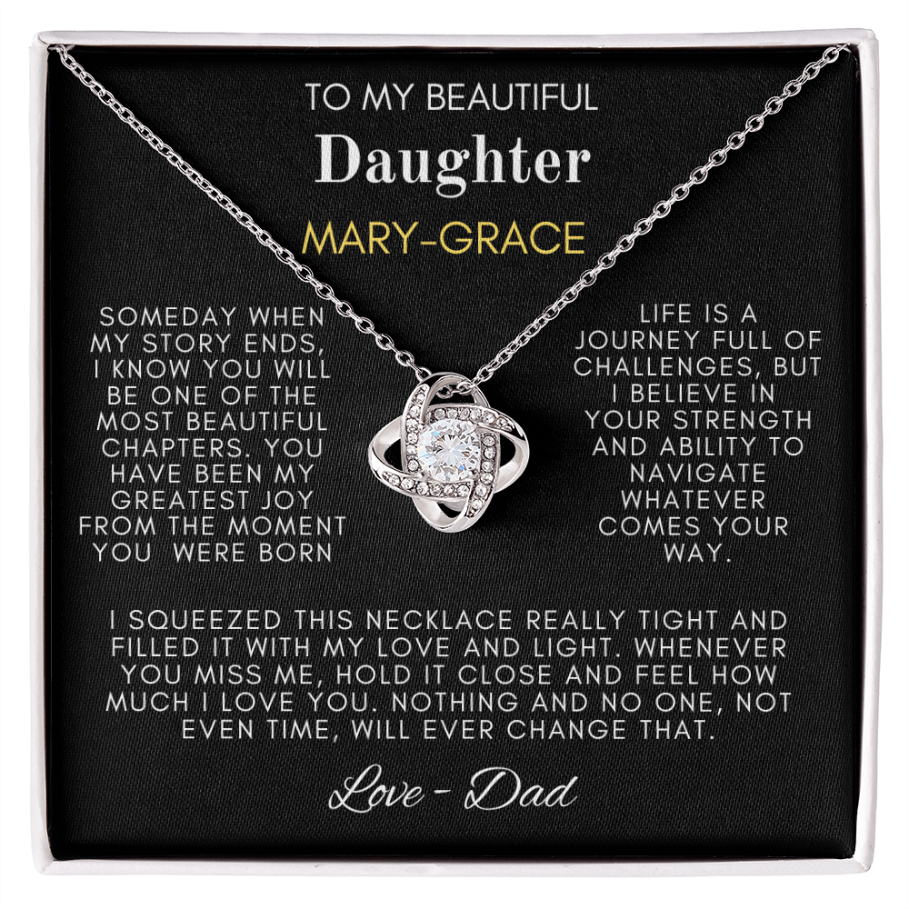 My Beautiful Daughter Love Knot Necklace - TMD-SDD1.2