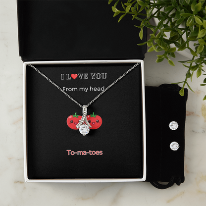 I love you - Alluring Beauty Necklace & Earring Set