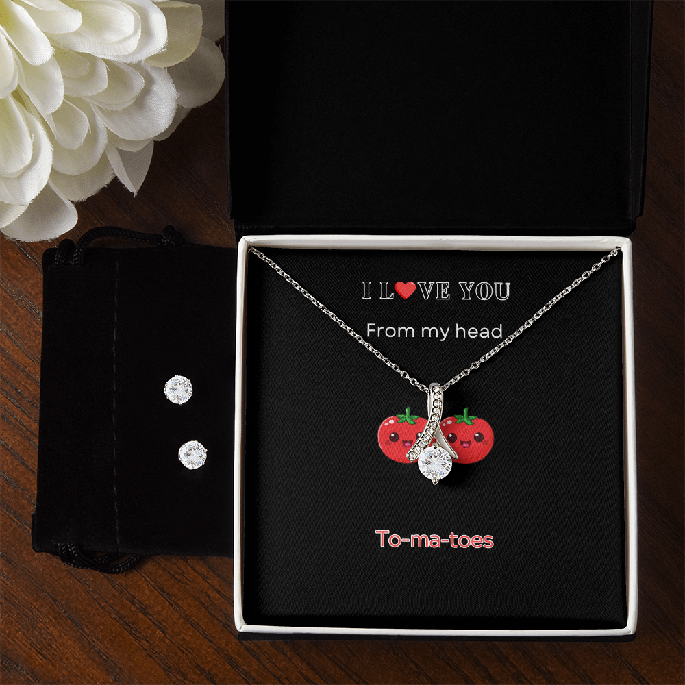 I love you - Alluring Beauty Necklace & Earring Set