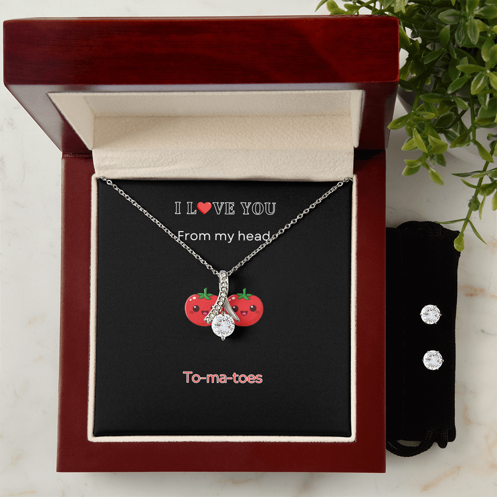 I love you - Alluring Beauty Necklace & Earring Set