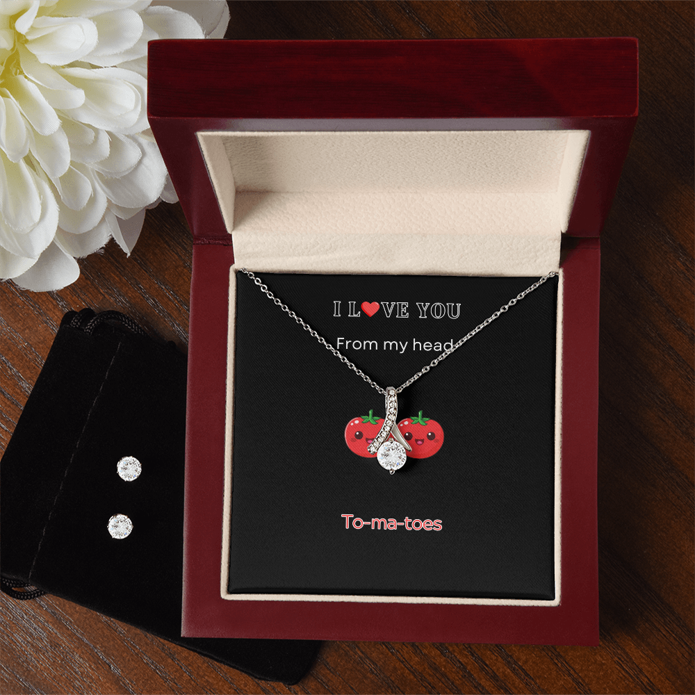 I love you - Alluring Beauty Necklace & Earring Set