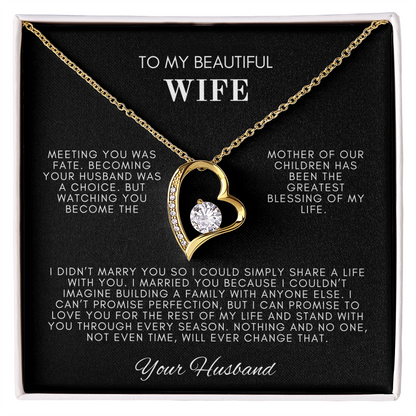 To My Wife Forever Love Necklace